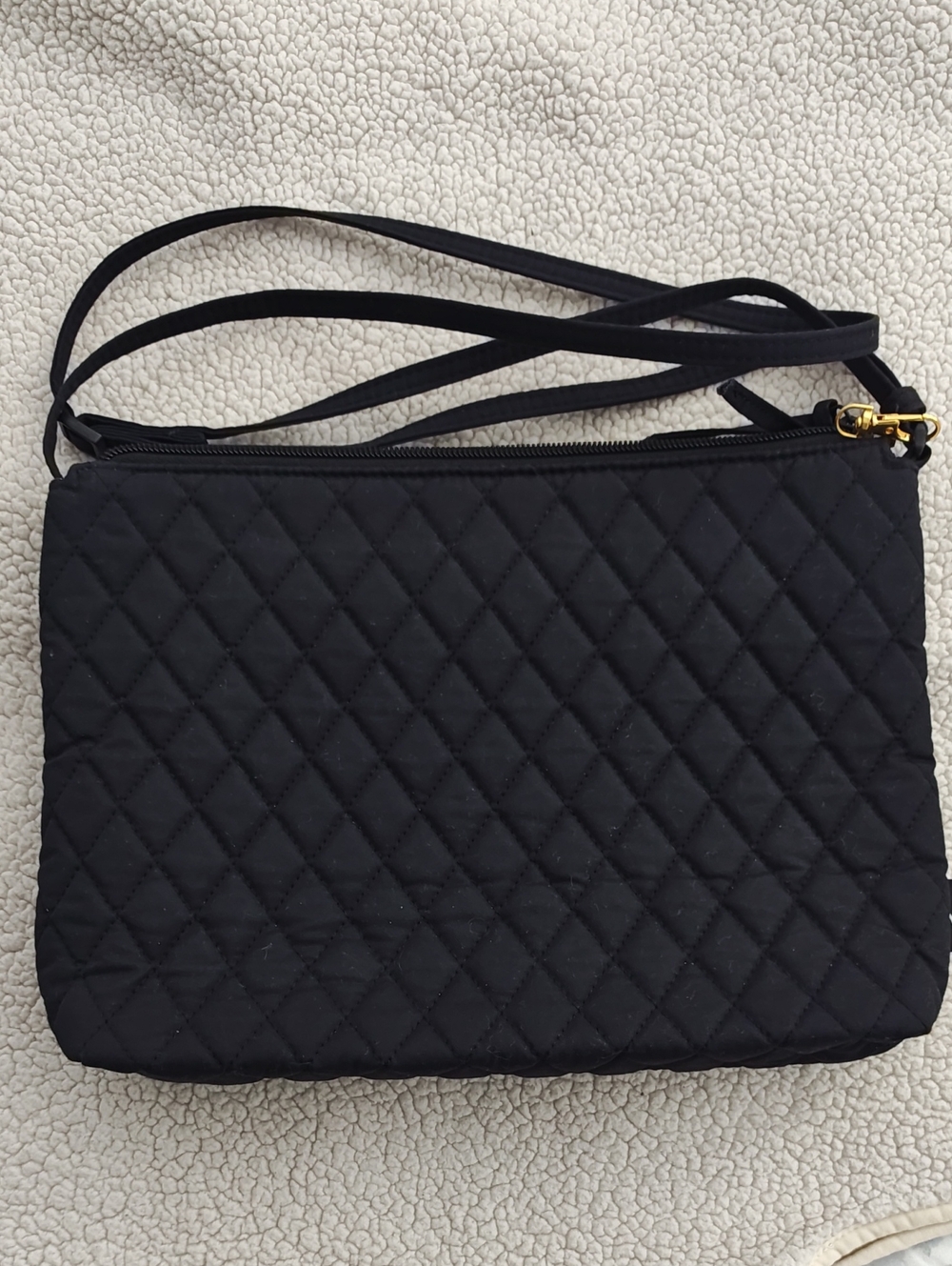Quilted Crossbody Bag - Black